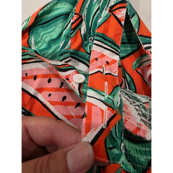 Hell Bunny Watermelon Print Summer Dress 4XL Cotton Stretch Fit & Flare - Picture 7 of 11